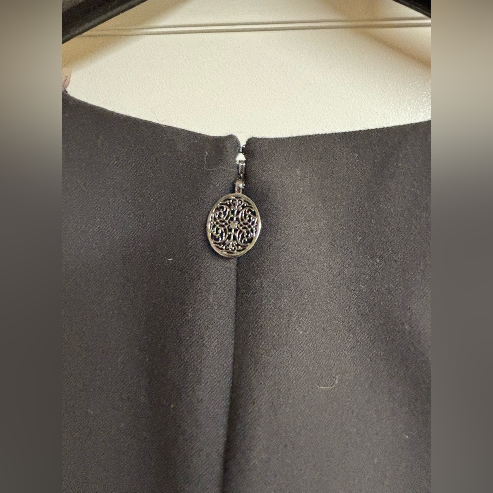 Elie Tahari Black faux wrap front dress. - Picture 6 of 6